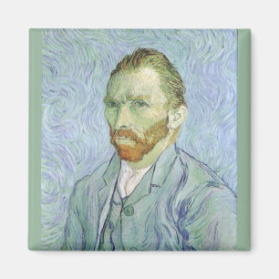 Vincent van Gogh - Van Gogh Selbstporträt in Blau Magnet