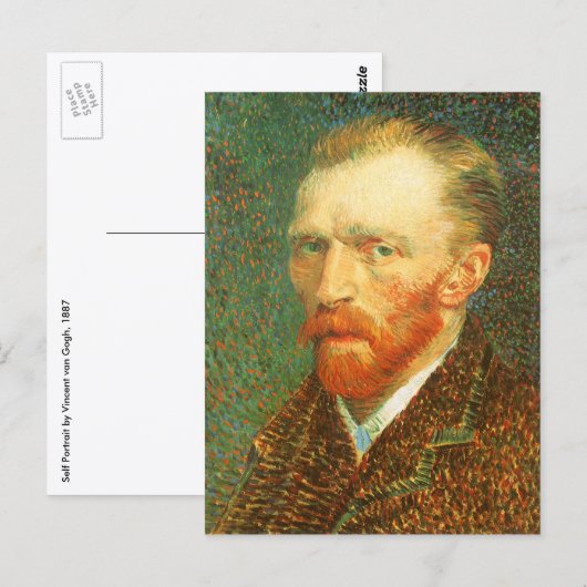 Vincent van Gogh - Van Gogh Self Portrait Postkarte (Vorne/Hinten)