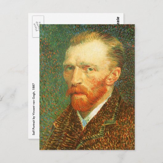Vincent van Gogh - Van Gogh Self Portrait Postkarte (Vorne/Hinten)