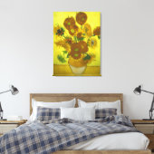 Vincent van Gogh - Vase 12 Sonnenblumen Leinwanddruck (Insitu (Schlafzimmer))