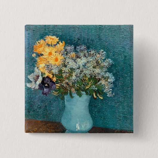 Vincent van Gogh | Vase Blumen, 1887 Button (Vorderseite)