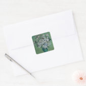 Vincent van Gogh | Vase der Rose, 1890 Quadratischer Aufkleber (Umschlag)