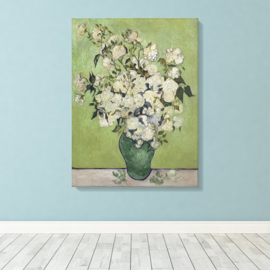 Vincent Van Gogh, Vase der Rose, Rose in der Vase Leinwanddruck (Insitu (Holzboden))