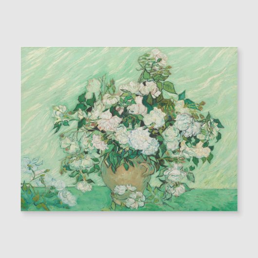 Vincent Van Gogh, Vase der Rose, Rose in der Vase Magneteinladung (Vorderseite)