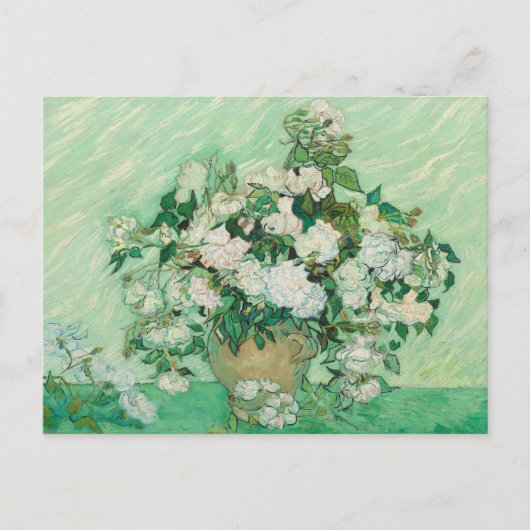 Vincent Van Gogh, Vase der Rose, Rose in der Vase Postkarte (Vorderseite)