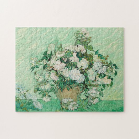 Vincent Van Gogh, Vase der Rose, Rose in der Vase Puzzle (Horizontal)