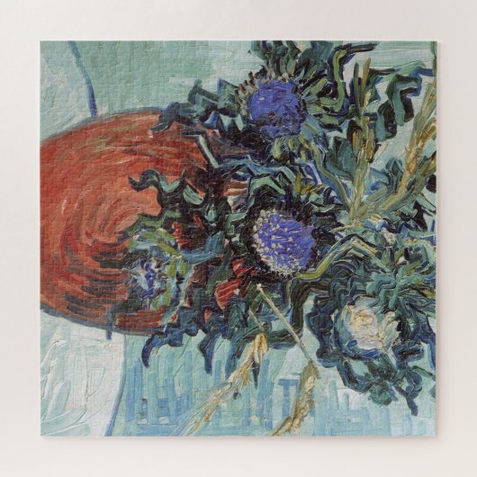 Vincent van Gogh - Vase mit Blumen und Disteln, Puzzle (Horizontal)