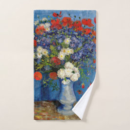 Vincent van Gogh - Vase mit Cornblumen & Poppies Badhandtuch Set