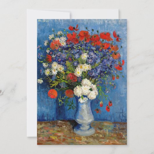 Vincent van Gogh - Vase mit Cornblumen & Poppies Einladung (Vorderseite)