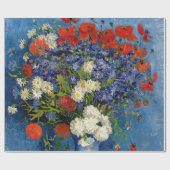 Vincent van Gogh - Vase mit Cornblumen & Poppies Geschenkpapier (Flach)