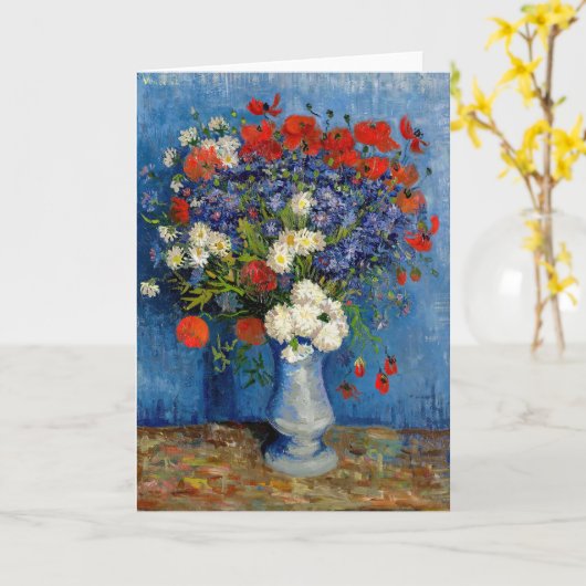 Vincent van Gogh - Vase mit Cornblumen & Poppies Karte (Gelbe Blume)