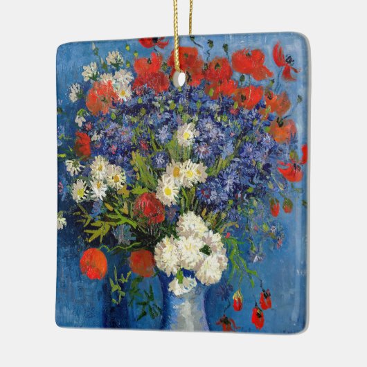 Vincent van Gogh - Vase mit Cornblumen & Poppies Keramikornament (Links)