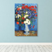 Vincent van Gogh - Vase mit Cornblumen & Poppies Leinwanddruck (Insitu (Holzboden))