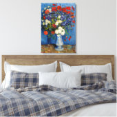 Vincent van Gogh - Vase mit Cornblumen & Poppies Leinwanddruck (Insitu (Schlafzimmer))