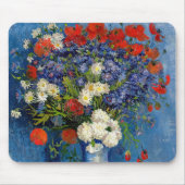 Vincent van Gogh - Vase mit Cornblumen & Poppies Mousepad (Vorne)