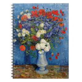 Vincent van Gogh - Vase mit Cornblumen & Poppies Notizblock