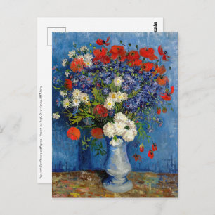 Vincent van Gogh - Vase mit Cornblumen & Poppies Postkarte