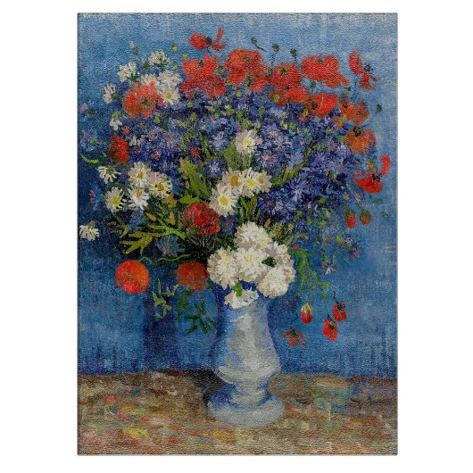 Vincent van Gogh - Vase mit Cornblumen & Poppies Schneidebrett
