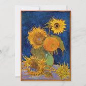 Vincent van Gogh - Vase mit fünf Sonnenblumen Einladung (Vorderseite)