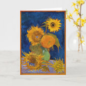 Vincent van Gogh - Vase mit fünf Sonnenblumen Karte (Gelbe Blume)