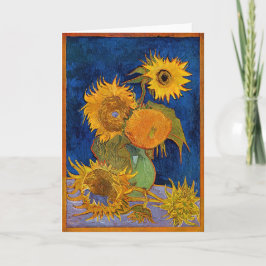 Vincent van Gogh - Vase mit fünf Sonnenblumen Karte