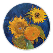 Vincent van Gogh - Vase mit fünf Sonnenblumen Keramikknauf (Vorderseite)