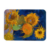 Vincent van Gogh - Vase mit fünf Sonnenblumen Magnet (Horizontal)