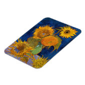 Vincent van Gogh - Vase mit fünf Sonnenblumen Magnet (Linke Seite)
