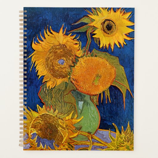 Vincent van Gogh - Vase mit fünf Sonnenblumen Planer (Vorderseite)