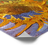 Vincent van Gogh - Vase mit fünf Sonnenblumen Poster (Ecke)