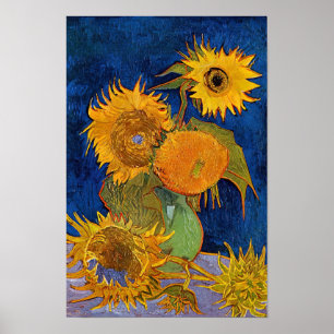 Vincent van Gogh - Vase mit fünf Sonnenblumen Poster