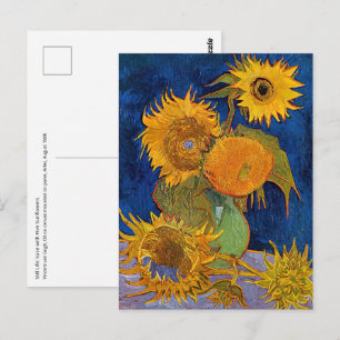 Vincent van Gogh - Vase mit fünf Sonnenblumen Postkarte