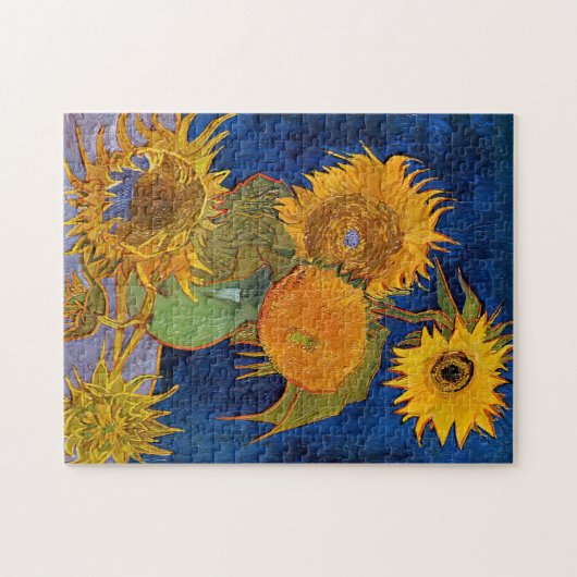 Vincent van Gogh - Vase mit fünf Sonnenblumen Puzzle (Horizontal)