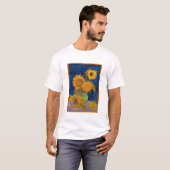 Vincent van Gogh - Vase mit fünf Sonnenblumen T-Shirt (Vorne ganz)