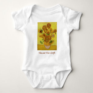 Vincent van Gogh - Vase mit fünfzehn Sonnenblumen Baby Strampler