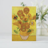 Vincent van Gogh - Vase mit fünfzehn Sonnenblumen Dankeskarte (Stehend Vorderseite)