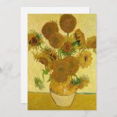 Vincent van Gogh - Vase mit fünfzehn Sonnenblumen Einladung (Vorne/Hinten)