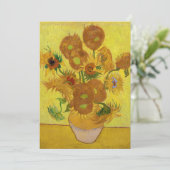 Vincent van Gogh - Vase mit fünfzehn Sonnenblumen Einladung (Stehend Vorderseite)