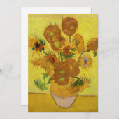 Vincent van Gogh - Vase mit fünfzehn Sonnenblumen Einladung (Vorne/Hinten)