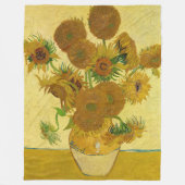Vincent van Gogh - Vase mit fünfzehn Sonnenblumen Fleecedecke (Vorderseite)