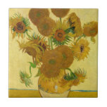 Vincent van Gogh - Vase mit fünfzehn Sonnenblumen Fliese<br><div class="desc">Vase mit 15 Sonnenblumen / Vase avec quinze turnesols - Vincent Van Gogh,  August 1888 - Sonnenblumen 1888,  Fassung (F454)</div>