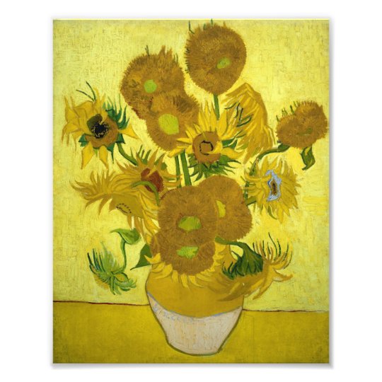 Vincent van Gogh-Vase mit fünfzehn Sonnenblumen Fotodruck | Zazzle.de