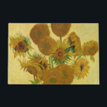 Vincent van Gogh - Vase mit fünfzehn Sonnenblumen Fußmatte<br><div class="desc">Vase mit 15 Sonnenblumen / Vase avec quinze turnesols - Vincent Van Gogh,  August 1888 - Sonnenblumen 1888,  Fassung (F454)</div>