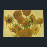 Vincent van Gogh - Vase mit fünfzehn Sonnenblumen Fußmatte<br><div class="desc">Vase mit 15 Sonnenblumen / Vase avec quinze turnesols - Vincent Van Gogh,  August 1888 - Sonnenblumen 1888,  Fassung (F454)</div>