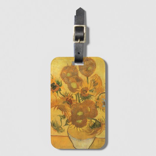 Vincent van Gogh - Vase mit fünfzehn Sonnenblumen Gepäckanhänger (Vorderseite Vertikal)