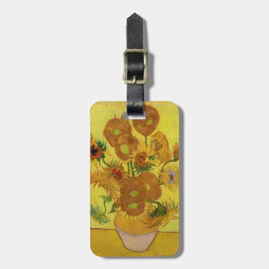 Vincent van Gogh - Vase mit fünfzehn Sonnenblumen Gepäckanhänger (Vorderseite vertikal)