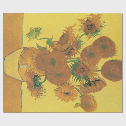 Vincent van Gogh - Vase mit fünfzehn Sonnenblumen Geschenkpapier (Flach)