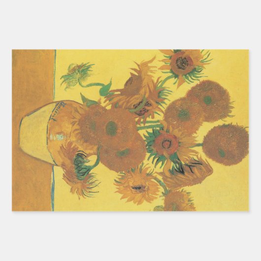 Vincent van Gogh - Vase mit fünfzehn Sonnenblumen Geschenkpapier Set (Vorderseite 3)
