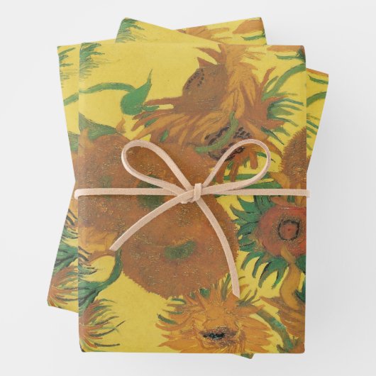 Vincent van Gogh - Vase mit fünfzehn Sonnenblumen Geschenkpapier Set (Beispiel)