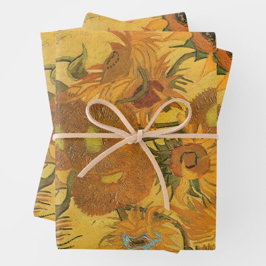 Vincent van Gogh - Vase mit fünfzehn Sonnenblumen Geschenkpapier Set (Beispiel)